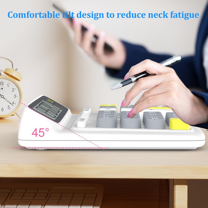 Desktop Calculator with Extra Large 5-Inch LCD Display, 12-Digit Two
