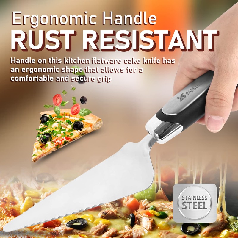 MSY BIGSUNNY Pie Server Kuchen Server Abfalleimer aus Edelstahl Pizza