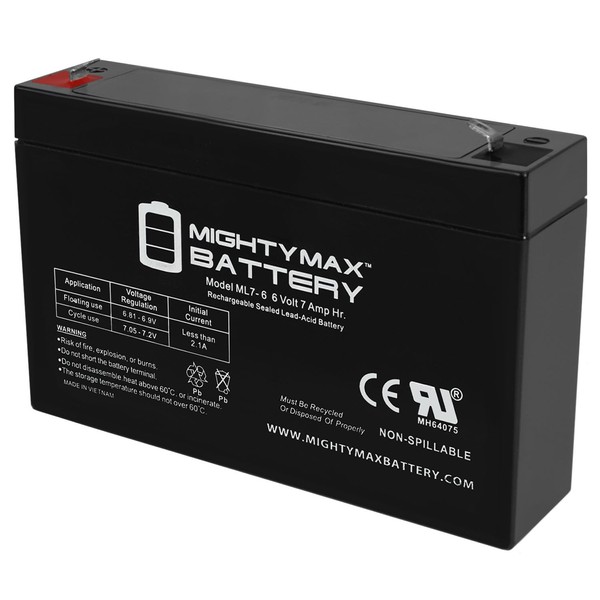 Mighty Max Battery 6V 7Ah SLA Battery Replacement for SPS SG0670T1
