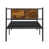 espidoo Twin XL Metal Bed Frame with Headboard: Modern Wood