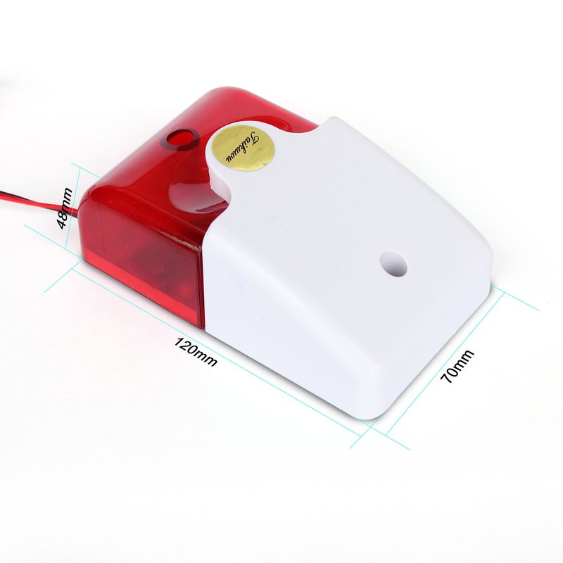Taikuwu 105 dB Wired Flashing Strobe Siren Sound Alarm Home