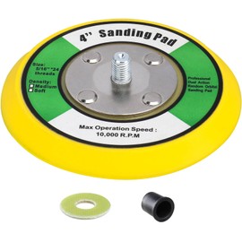 MOGRQAP 4 Inch Grinder Support Plate 100 mm M8 Polishing Pad Polishing Waxing Buffing Electric Grinder Grinding Tool (4 inches/100 mm Yellow)