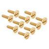 PATIKIL 20pcs M5x15mm Knurled Thumb Screws Flat Tip Brass Bolts