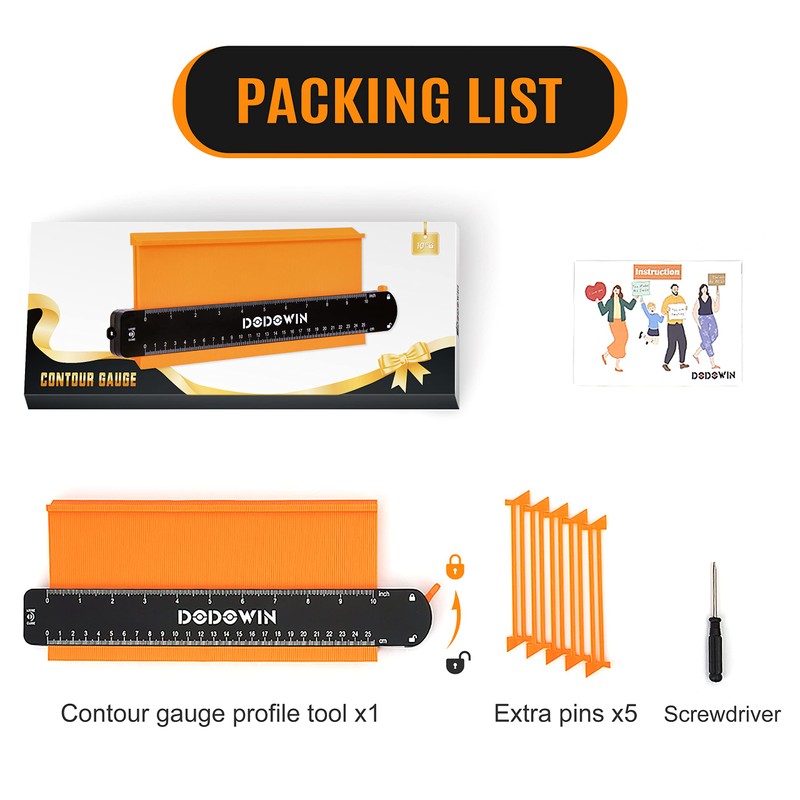 dodowin Contour Gauge with Lock, Fathers Day Gifts for Men