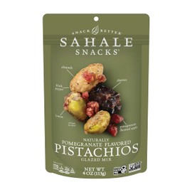 Sahale Snacks Pomegranate Flavored Pistachios Glazed Mix, 4 Ounces (Pack of 6)