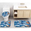 ubcindy 4 Pcs Cartoon Whale Fishs Blue Ocean Animal Shower