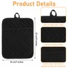 Sibba Black Pot Holders with Pocket, 2 Pcs Cotton Heat