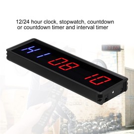 Temporizador de Intervalos LED, Reloj de Pared con Pantalla LED, Reloj de Cuenta Atrás/ascendente para Entrenamiento de Gimnasio, Cronómetro para Ejercicio Físico