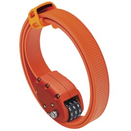 OTTOLOCK Cinch Lock - Lightweight Anti Theft Compact Combination Bike Lock, Ideal for Quick Stops, Bicycle Accessories, OTTO Orange, 30 Inch