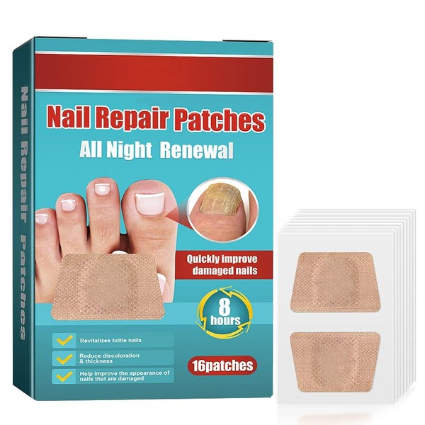 Toenail Fûngus Treatment, 16Pcs Nail Repair Patches, Nail Repair Treatment Extra Strength, Restores Appearance of Discolored or Damaged Nails