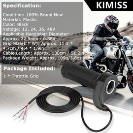 KIMISS Universal Motorrad Gasgriff Gaspedal Griffe Gaspedal Grip Roller Lenker Gasdrehgriff