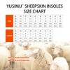 Yusimu 2 Pairs Sheepskin Insoles for Men & Women, Warm