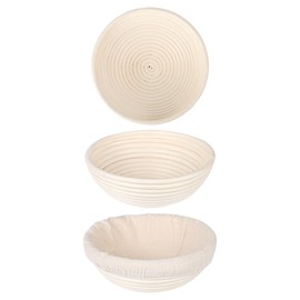 Saint Germain Bakery Premium Round Bread Banneton Basket with Liner (Set of 2 9" Round Baskets)