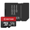 REDTIGER High Speed 64GB Micro SD Card with Adapter, microSDXC