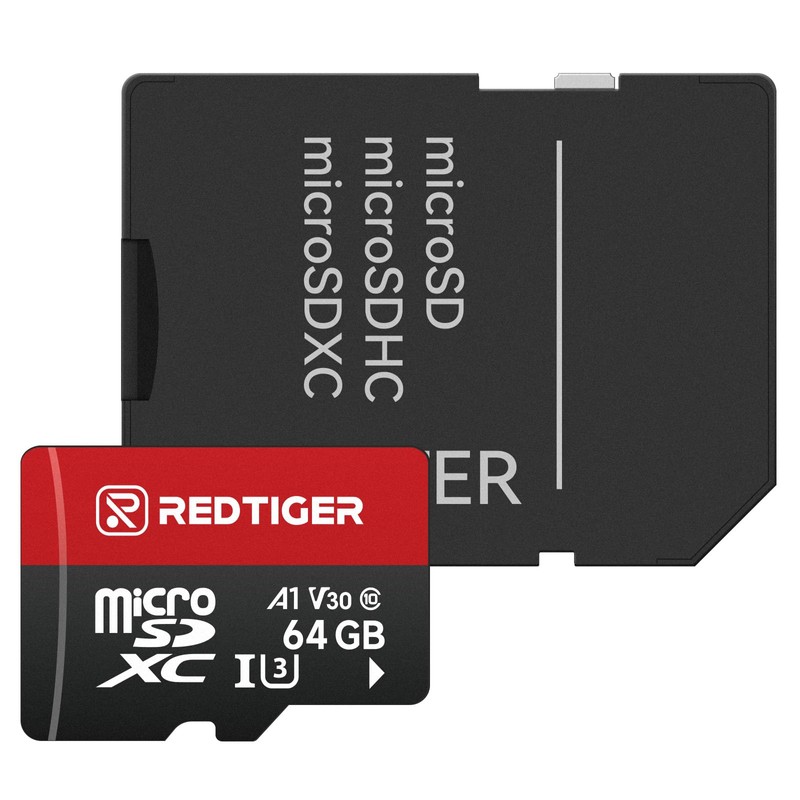 REDTIGER High Speed 64GB Micro SD Card with Adapter, microSDXC