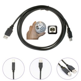 10ft Extra Long Cable Replacement USB Cable Power Cord for Blue Snowball MIC Microphone, Audio Interface, Midi Keyboard, USB Microphone, Mixer, Printer, Monitor, Instrument, Strobe Light (Black)