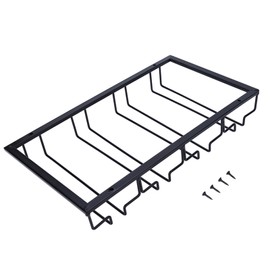 Black Wine Glass Storage Rack Organizer Hanger Holder Kitchen Bar Restaurant