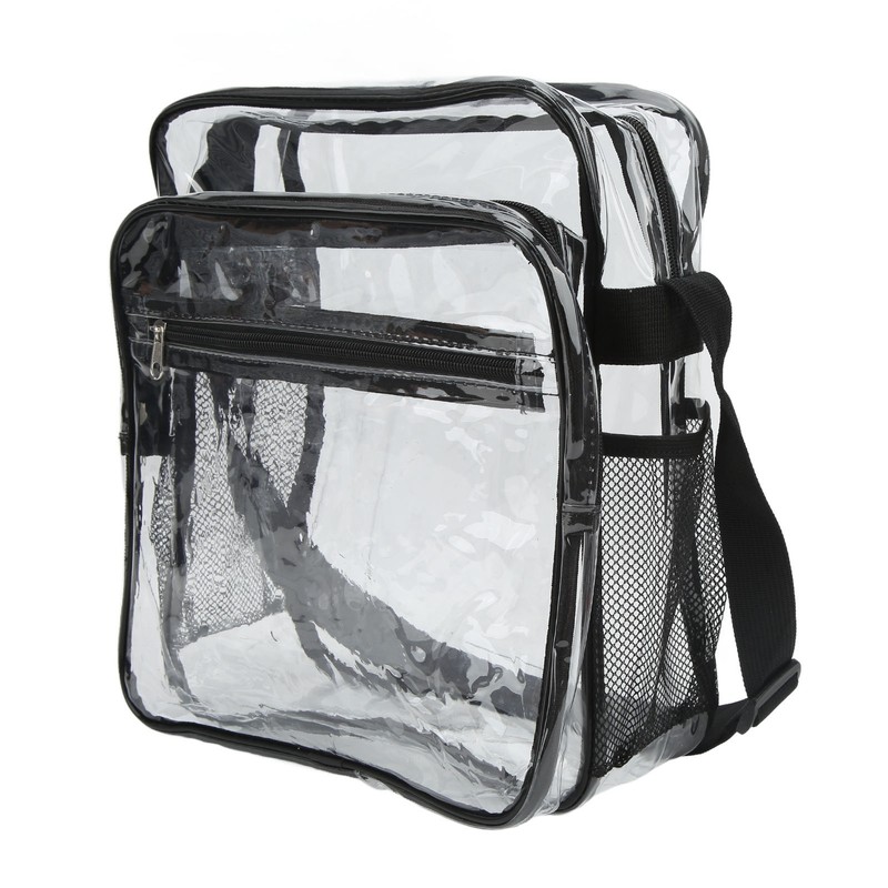 Clear Messenger Bag PVC Waterproof Visible Zipper Design Crossbody Tote