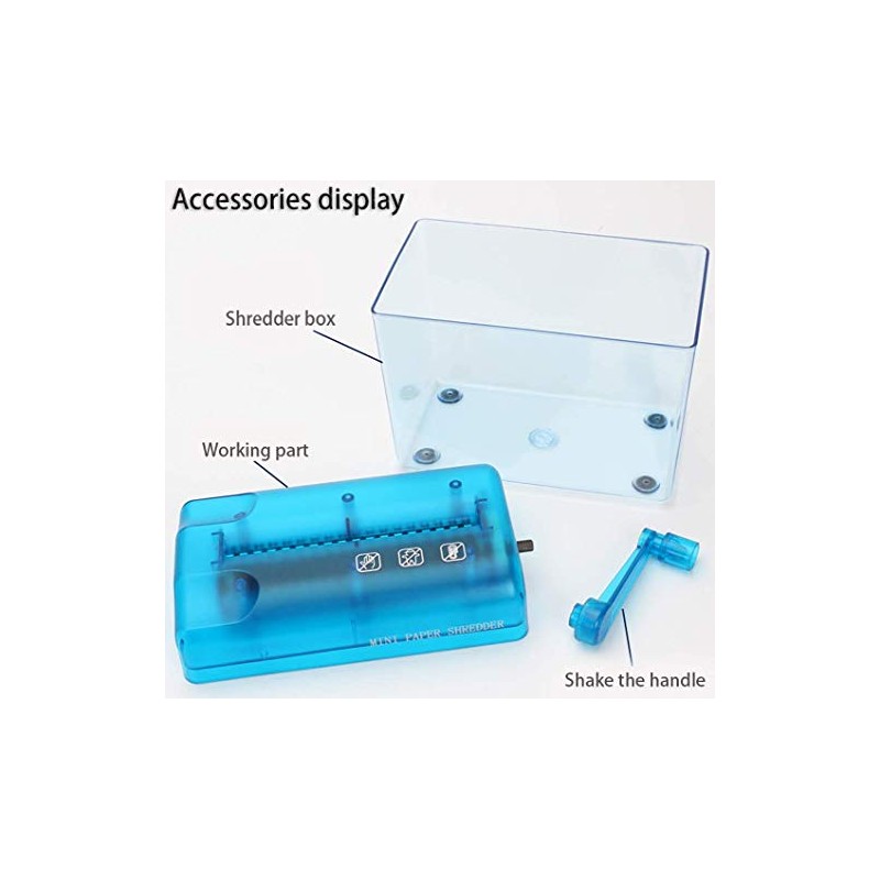 Portable Mini Shredder, Hand Cut Paper Shredder Mini Manual Shredder,