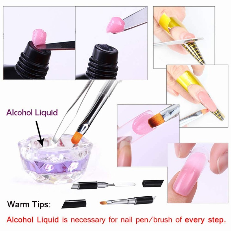 Poly Nail Gel Brush & Picker, Dual - Ended Stainless