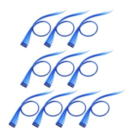 Beavorty 10 Piezas Clip En Mechas De Cabello Clip De Color En Extensiones De Cabello Postizos Largos Con Mechas Rectas Postizos Rectos Resistentes... 