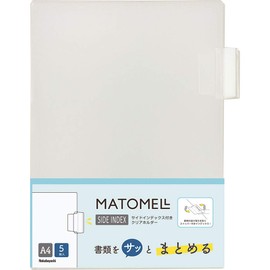 Nakabayashi Matmel Side Index Holder, Pack of 5, A4 CH7034C, Clear