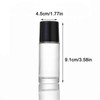 BWESOO 2Pcs Black Clear 30ML Empty Glass Essential Oil Roller