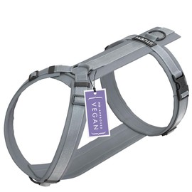 STUCH Dog Harness - Adjustable Nylon Harness - Padded - for Small, Medium and Large Dogs, Colour: Grey, Size: L
