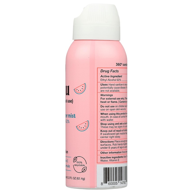 Emu Watermelon Hand Sanitizer Mist, 2.2 FZ
