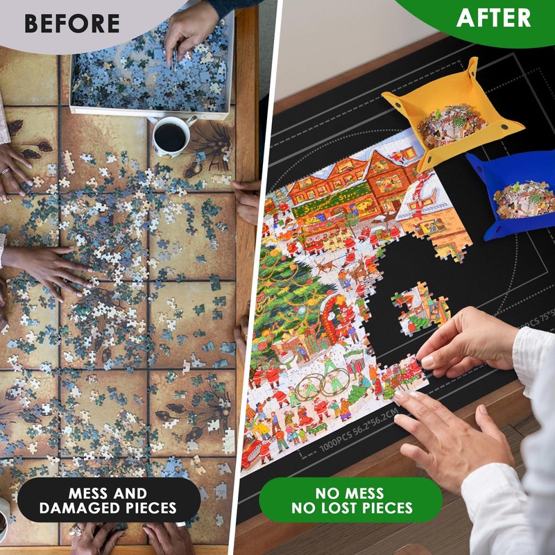FELIZROCA Puzzle Mat - 1500 Piece Jigsaw Puzzle, Portable Roll-Up