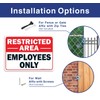 Faittoo Restricted Area Employees Only Sign, 10 x 7 Inches
