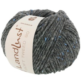 LANA GROSSA Landlust Soft Tweed 90, Classic Twisted Tweed Yarn Made of Virgin Wool with Multicoloured Nubs, Hand Knitting Yarn Made of 100% Virgin Wool (Merino), 50 g Wool for Knitting and Crocheting,