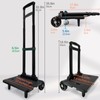 Backpack Cart with Elastic Ropes, Aluminium Alloy Folding Trolley for
