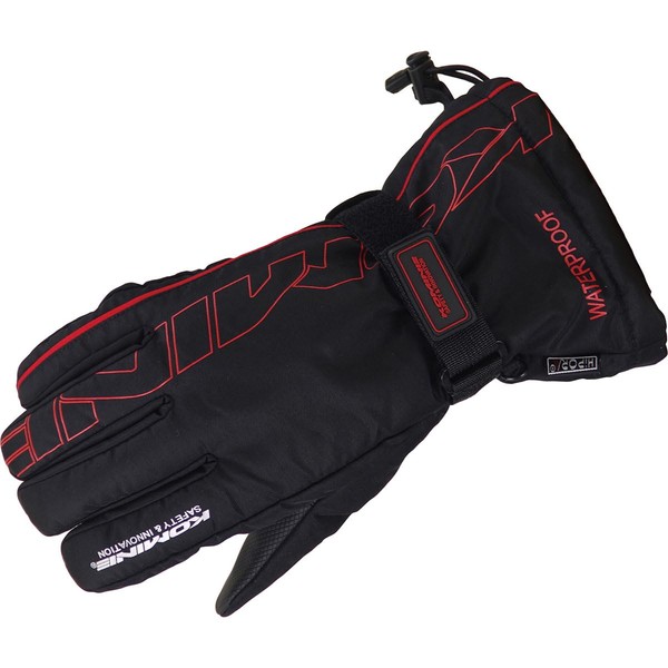 [コミネ] バイク用 グローブ レインオーバーグローブ ブラック/レッド L GK-132 722 防水
