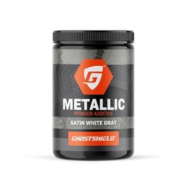Ghostshield Metallic Mica Powder 340 grams for epoxy floor coatings (Satin White Gray)