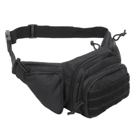 Military Waist Storage Bag 800D Oxford Cloth Material Outdoor Activities Waterproof BagBlack