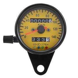 60mm Motorcycle Odometer Speedometer Gauge with Indicator Black