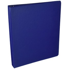 Business Source 1-Inch Vinyl Round Ring Binder - Dark Blue (09975)
