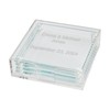 THINGS REMEMBERED Engraved Couple's Glass Coaster Set (Free Customization)