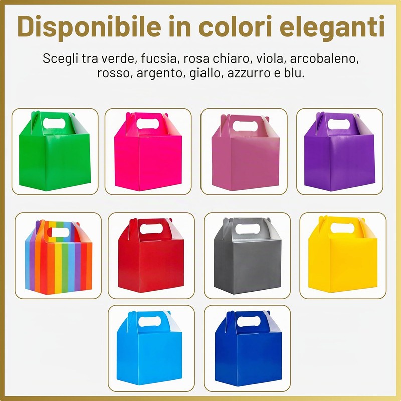 SHATCHI Confezione da 30 Sacchetti in Cartone per Pranzo da