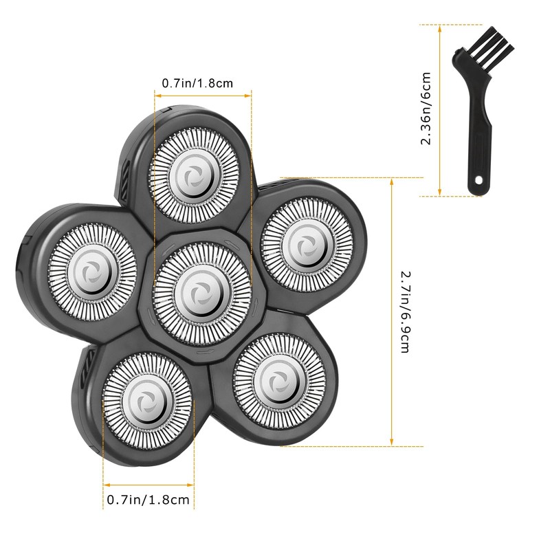 Wanocean 7 Blade Replacement Head, Universal 7 Blade Head for