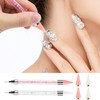 Kaychan Rhinestone Picker Tool 2 Acrylic Handle Rhinestones Applicator Dual-Ended