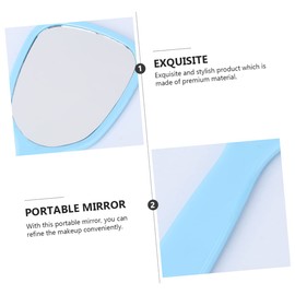 Beavorty 6pcs Portable Makeup Color Handheld Mirrors for Women Lightweight High Definition Reflection Easy to Carry for Travel Everyday Use