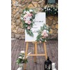 BMQDSM Wedding Welcome Signs Floral(Pack of 2)，Wedding Arch Flowers for
