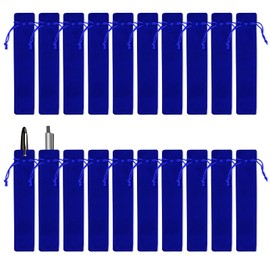 Bekecidi Pack of 20 Velvet Pencil Case Drawstring Pencil Bag Protective Pen for Pens, Pencils, Ballpoint Pens, blue, Pencil case