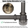 1-1/2"×1-1/2" Clear Removable Bottle Trap, P-Trap Replacement, Easy Cleaning, for