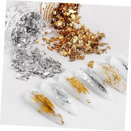 OATIPHO Gold Foil Flakes for Nail Art Metallic Decoration Gilding Flakes for All Application for Beginners for Nail Lovers