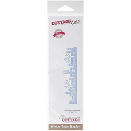 CottageCutz Elites Die-Winter Town Border 4 x 1-inch, Transparent