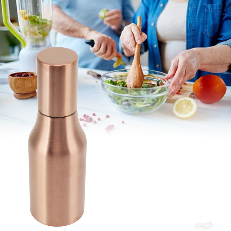 Oil Dispenser Bottle Stainless Steel Drip Proof Design Dustproof Cover