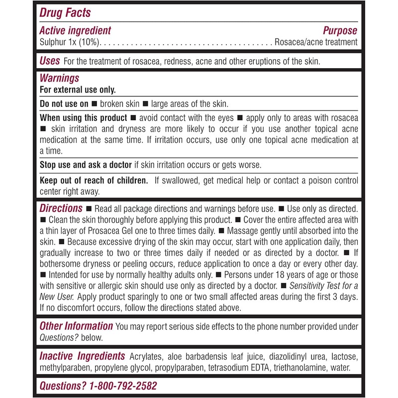 Prosacea - Heals Rosacea Symptoms of Redness, Pimples and Irritation